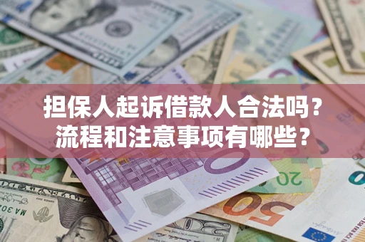 济南担保人起诉借款人合法吗？流程和注意事项有哪些？