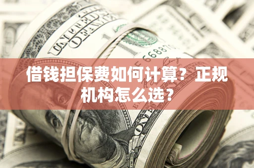 济南借钱担保费如何计算？正规机构怎么选？