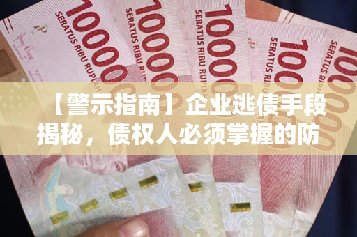 济南【警示指南】企业逃债手段揭秘，债权人必须掌握的防坑宝典